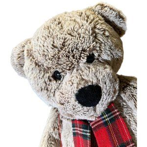Animal Adventure 2016 Teddy Bear Plaid Scarf Paws 20” Plush Stuffed Animal Toy